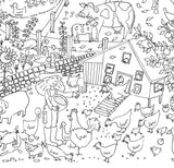 Farm Colouring in Poster