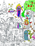 Fairy House Colouring Poster