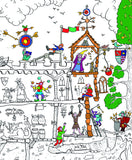 Medieval Castle Colouring Poster