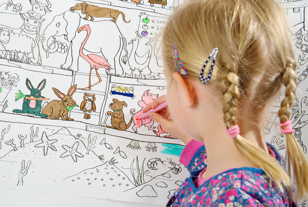 Noah's Ark Colouring Poster