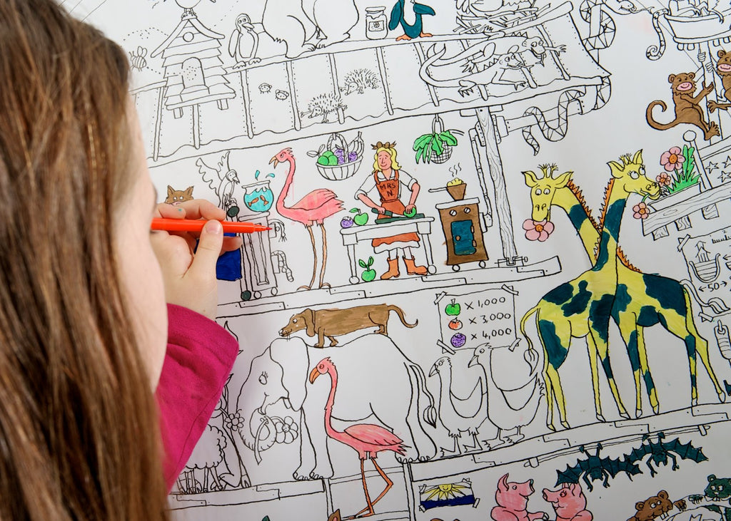 Noah's Ark Colouring Poster