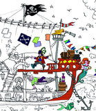 Pirate Ship Colouring Poster