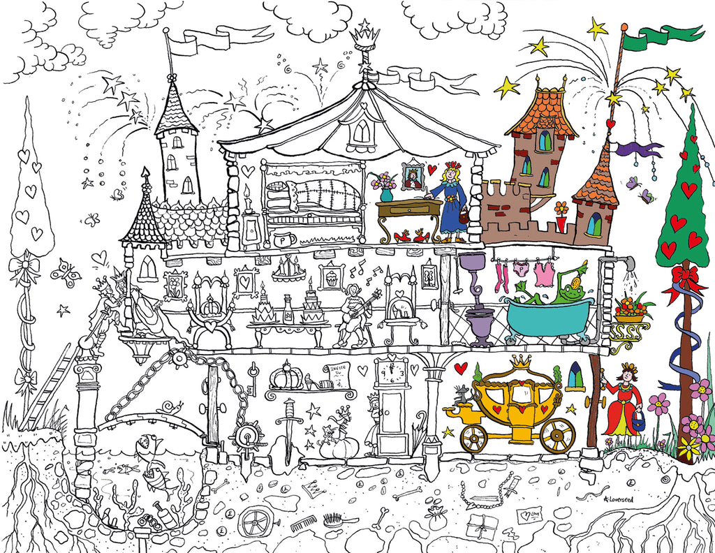 Princess Palace Colouring Poster