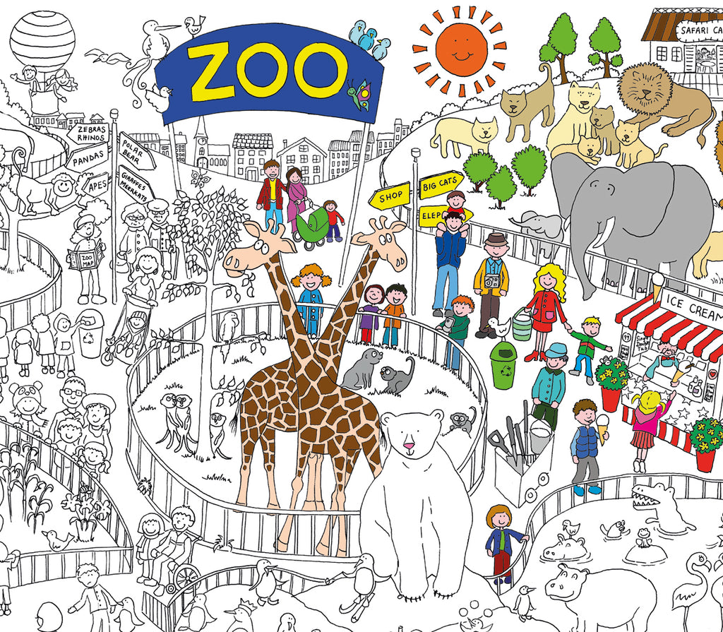 Zoo Colouring in Poster