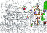 Medieval Castle Colouring Poster