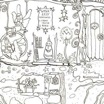 Fairy House Colouring Poster
