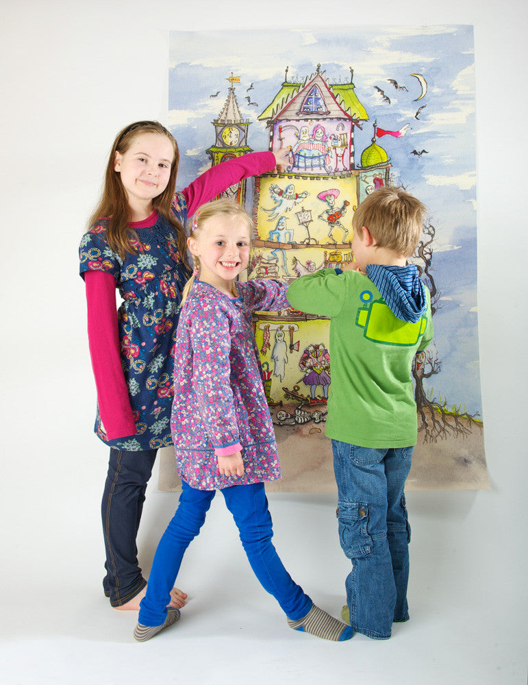 Haunted House Cut thru Poster by Amanda Loverseed