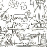 Pirate Ship Colouring Poster