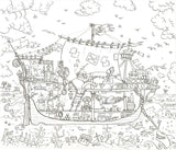 Pirate Ship Colouring Poster