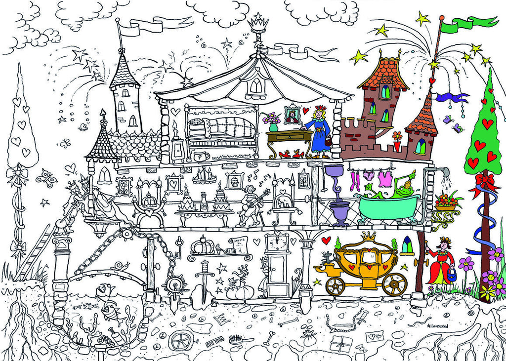 Princess Palace Colouring Poster
