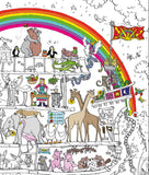 Noah's Ark Colouring Poster