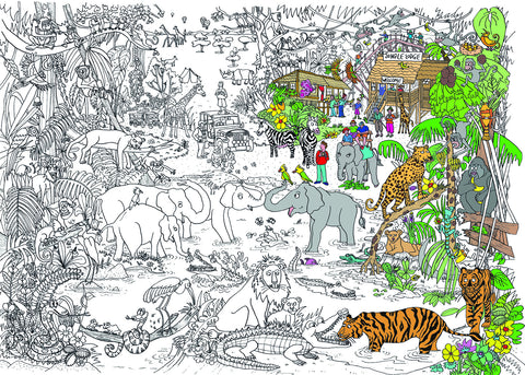 Jungle Safari Colouring Poster